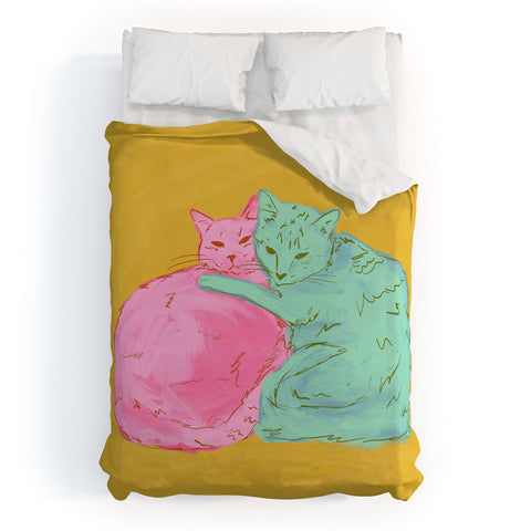 Sewzinski Cat Cuddles Duvet Cover