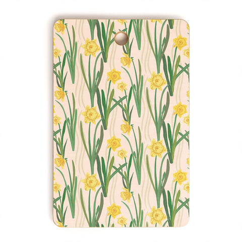 Sewzinski Daffodils Pattern Cutting Board Rectangle