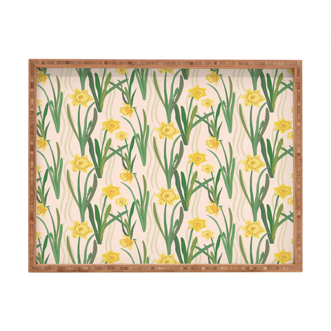 Sewzinski Daffodils Pattern Rectangular Tray