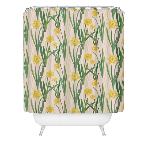 Sewzinski Daffodils Pattern Shower Curtain