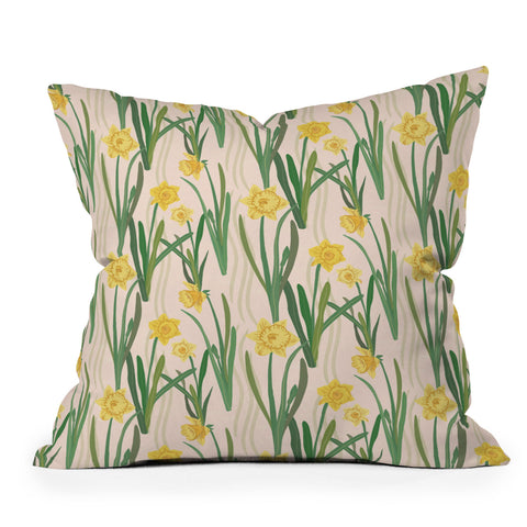 Sewzinski Daffodils Pattern Throw Pillow