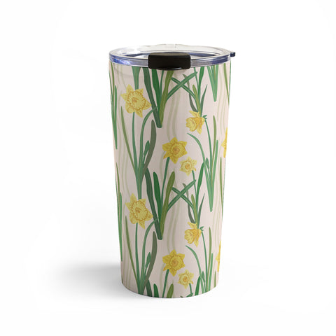 Sewzinski Daffodils Pattern Travel Mug