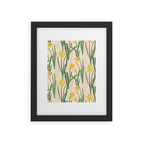 Sewzinski Daffodils Pattern Framed Art Print