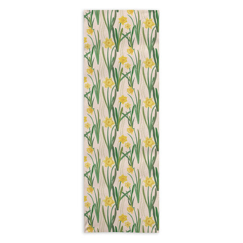 Sewzinski Daffodils Pattern Yoga Towel