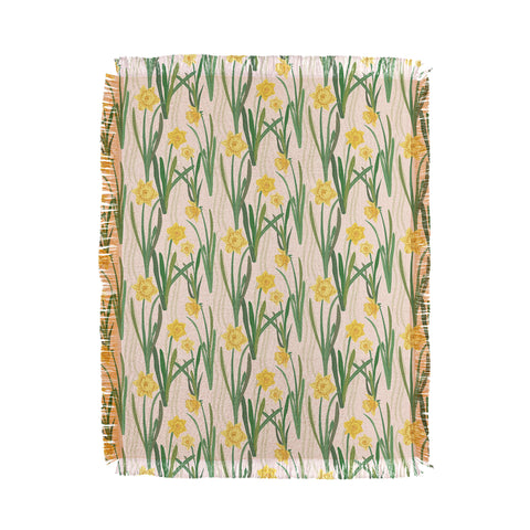 Sewzinski Daffodils Pattern Throw Blanket
