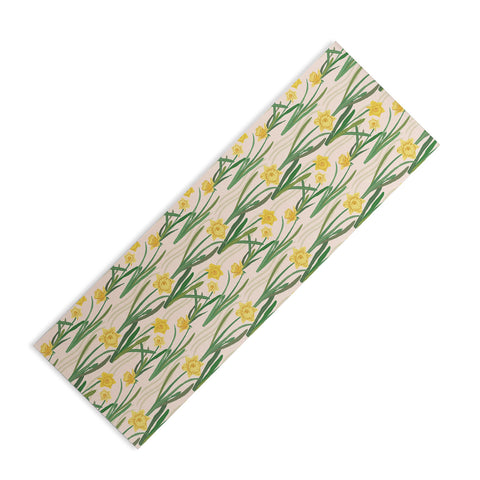 Sewzinski Daffodils Pattern Yoga Mat