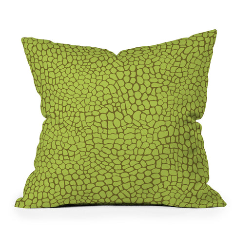 Sewzinski Green Lizard Print Outdoor Throw Pillow