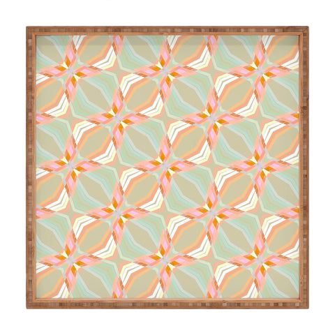 Sewzinski Mint Green and Pink Quilt Square Tray