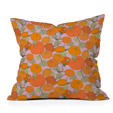 Sewzinski Pumpkin Patch Pattern Outdoor Throw Pillow