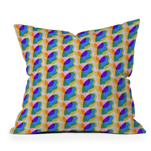 Sewzinski Saturated Shapes Outdoor Throw Pillow