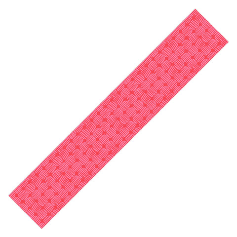 Sewzinski Striped Circle Squares Pink Table Runner