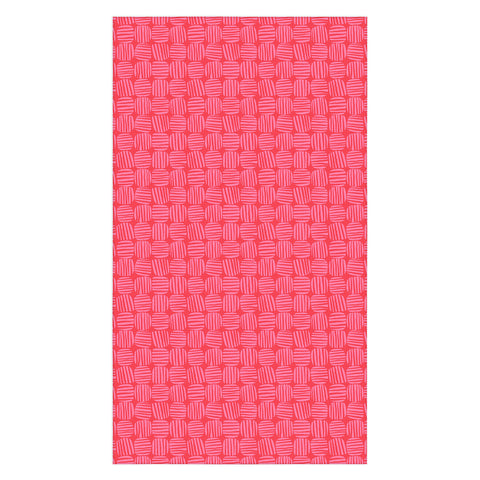 Sewzinski Striped Circle Squares Pink Tablecloth