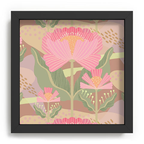 Sewzinski Water Lilies Pattern Pink Recessed Framing Square
