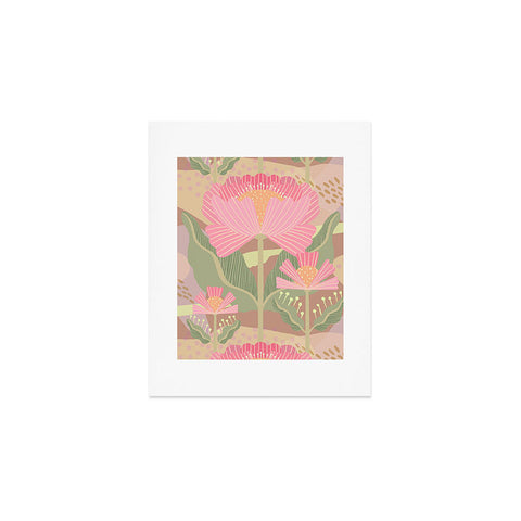 Sewzinski Water Lilies Pattern Pink Art Print