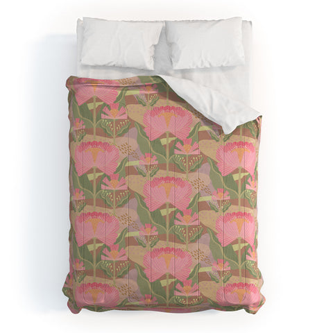 Sewzinski Water Lilies Pattern Pink Comforter