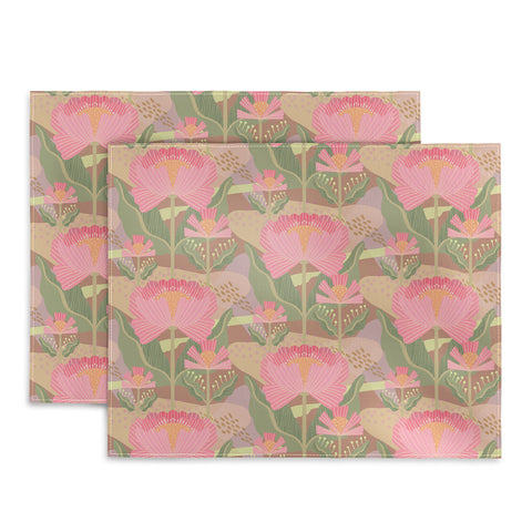 Sewzinski Water Lilies Pattern Pink Placemat