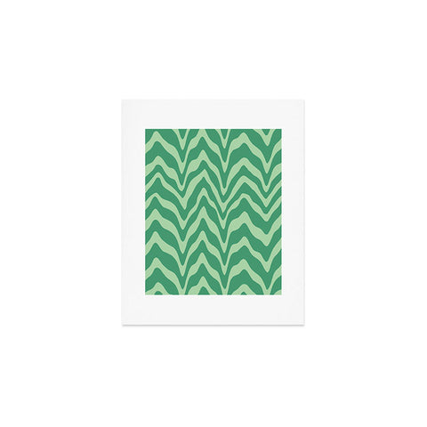 Sewzinski Wavy Lines Mint Green Art Print