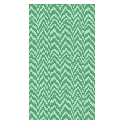 Sewzinski Wavy Lines Mint Green Tablecloth