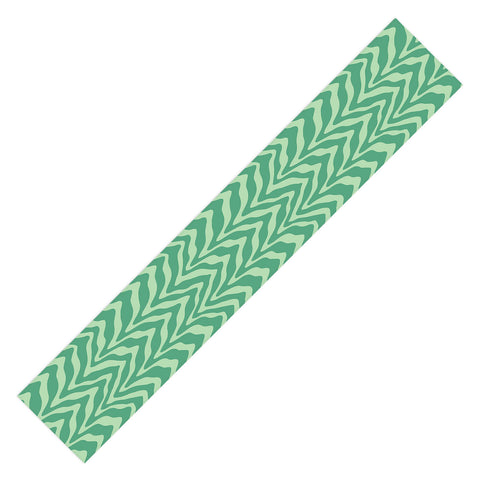 Sewzinski Wavy Lines Mint Green Table Runner