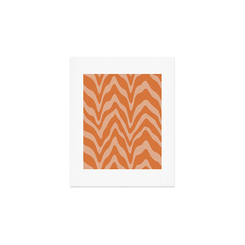 Sewzinski Wavy Lines Orange Peach Art Print