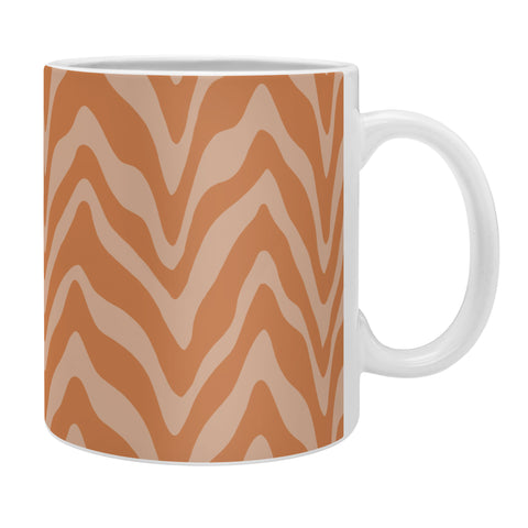 Sewzinski Wavy Lines Orange Peach Coffee Mug