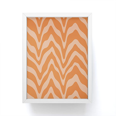 Sewzinski Wavy Lines Orange Peach Framed Mini Art Print