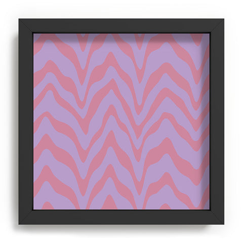 Sewzinski Wavy Lines Pink Purple Recessed Framing Square