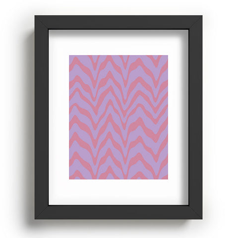 Sewzinski Wavy Lines Pink Purple Recessed Framing Rectangle