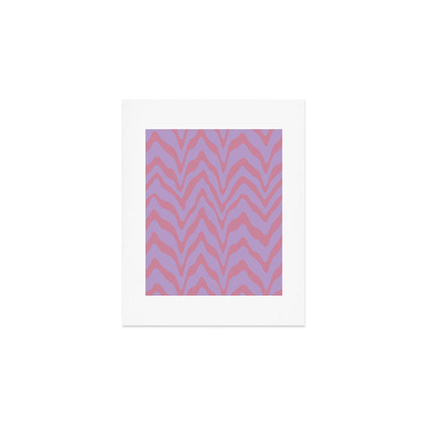 Sewzinski Wavy Lines Pink Purple Art Print