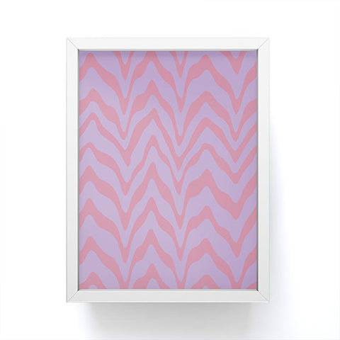 Sewzinski Wavy Lines Pink Purple Framed Mini Art Print