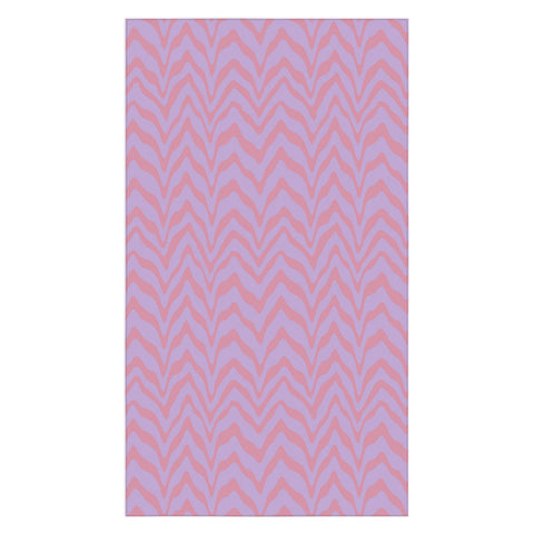 Sewzinski Wavy Lines Pink Purple Tablecloth