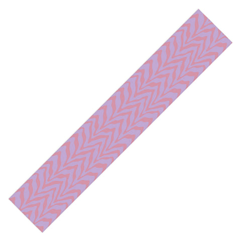Sewzinski Wavy Lines Pink Purple Table Runner