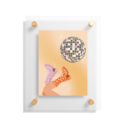 shanasart 70s Disco Print Floating Acrylic Print