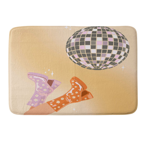 shanasart 70s Disco Print Memory Foam Bath Mat