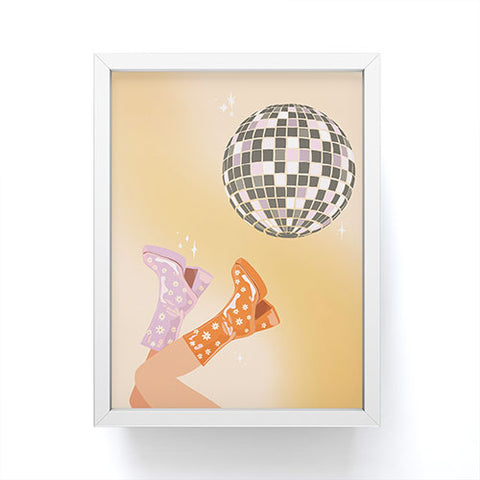 shanasart 70s Disco Print Framed Mini Art Print
