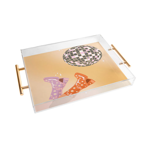 shanasart 70s Disco Print Acrylic Tray
