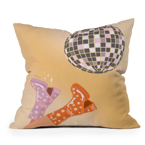 shanasart 70s Disco Print Throw Pillow