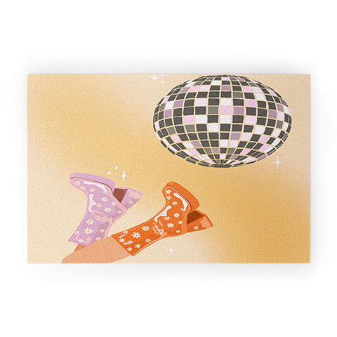 shanasart 70s Disco Print Welcome Mat