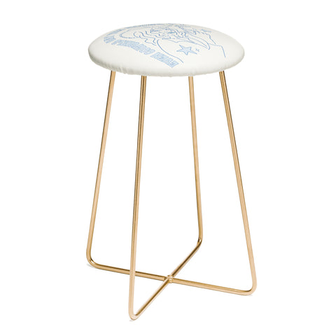 shanasart Even Cowgirls Get the Blues Counter Stool