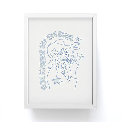 shanasart Even Cowgirls Get the Blues Framed Mini Art Print
