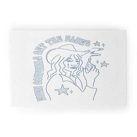 shanasart Even Cowgirls Get the Blues Welcome Mat