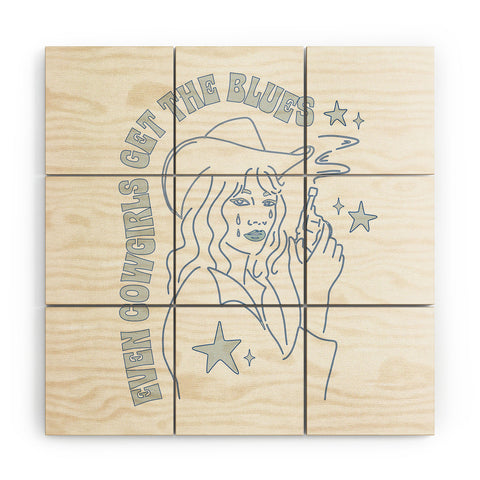 shanasart Even Cowgirls Get the Blues Wood Wall Mural