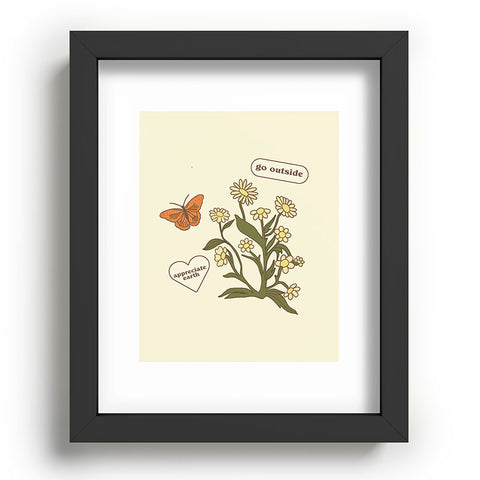 shanasart Go Outside and Appreciate Earth Recessed Framing Rectangle