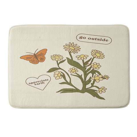 shanasart Go Outside and Appreciate Earth Memory Foam Bath Mat