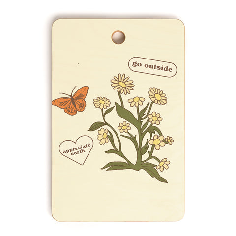 shanasart Go Outside and Appreciate Earth Cutting Board Rectangle