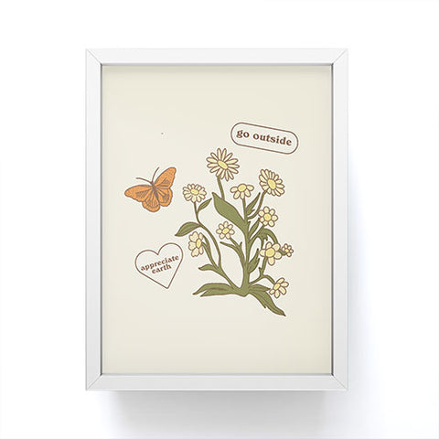 shanasart Go Outside and Appreciate Earth Framed Mini Art Print