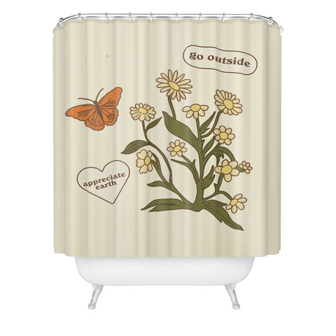 shanasart Go Outside and Appreciate Earth Shower Curtain