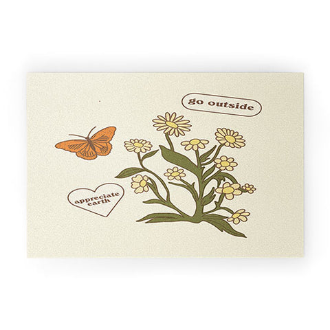 shanasart Go Outside and Appreciate Earth Welcome Mat