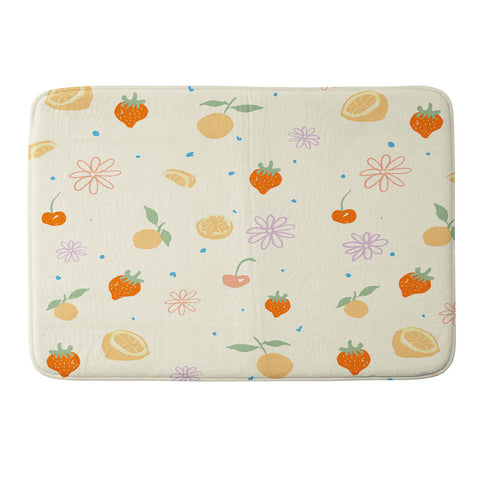 shanasart Lemons I Memory Foam Bath Mat