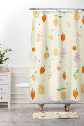 shanasart Lemons I Shower Curtain And Mat